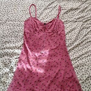Urban Outfitters Pink Floral Chemise
